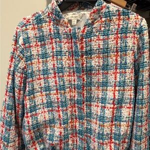Colorful Tweed Teddy Jacket
